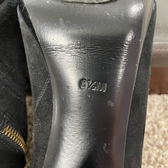 DVF Black Suede Heeled Booties Size 8 1/2 - Picture 8 of 12